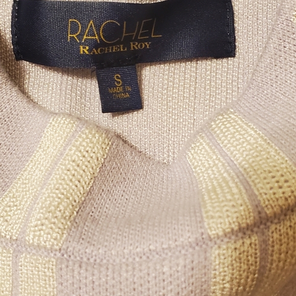 NWT Rachel Roy January Lavender Ivory Striped Long Sleeved Top Size S - Picture 3 of 8